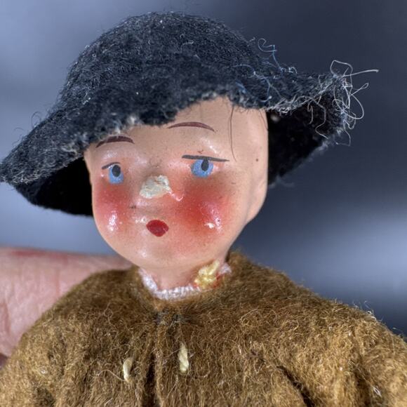 Vintage 4.5" Tall Ceramic German Dolls Boys and Girl Lot of 3 - Picture 7 of 15